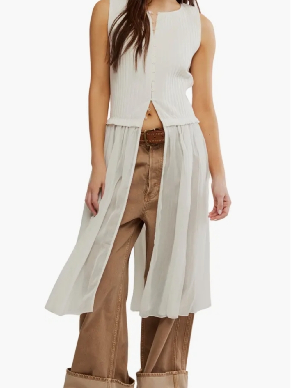 Free People Twice As Nice Sleeveless Maxi Top - Size Small